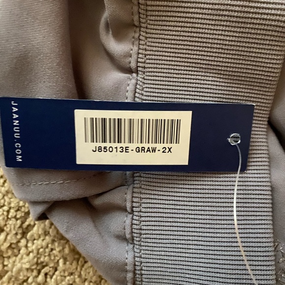 NWT Jaanuu Solid Gray Drawstring Men's Scrub Jogger Pants Size 2X - Picture 3 of 4